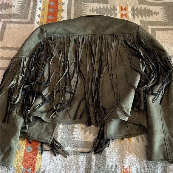 Cropped fringe side jacket - Picture 4 of 4